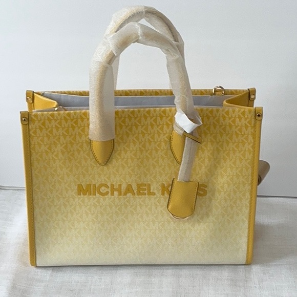 Michael Kors Yellow Monogram Tote